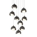 Hubbardton Forge 131105 Brooklyn 9-Light Double Shade Round Pendant - Long - Crescent Harbor