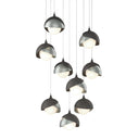 Hubbardton Forge 131105 Brooklyn 9-Light Double Shade Round Pendant - Long - Crescent Harbor