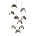 Hubbardton Forge 131105 Brooklyn 9-Light Double Shade Round Pendant - Long - Crescent Harbor