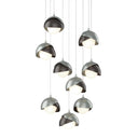 Hubbardton Forge 131105 Brooklyn 9-Light Double Shade Round Pendant - Long - Crescent Harbor