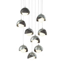 Hubbardton Forge 131105 Brooklyn 9-Light Double Shade Round Pendant - Long - Crescent Harbor