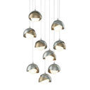 Hubbardton Forge 131105 Brooklyn 9-Light Double Shade Round Pendant - Long - Crescent Harbor