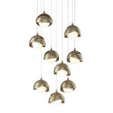Hubbardton Forge 131105 Brooklyn 9-Light Double Shade Round Pendant - Long - Crescent Harbor
