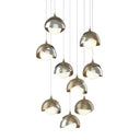 Hubbardton Forge 131105 Brooklyn 9-Light Double Shade Round Pendant - Long - Crescent Harbor
