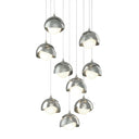Hubbardton Forge 131105 Brooklyn 9-Light Double Shade Round Pendant - Long - Crescent Harbor