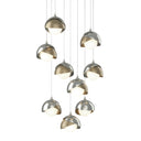 Hubbardton Forge 131105 Brooklyn 9-Light Double Shade Round Pendant - Long - Crescent Harbor