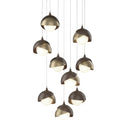 Hubbardton Forge 131105 Brooklyn 9-Light Double Shade Round Pendant - Long - Crescent Harbor