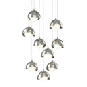 Hubbardton Forge 131105 Brooklyn 9-Light Double Shade Round Pendant - Long - Crescent Harbor