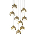 Hubbardton Forge 131105 Brooklyn 9-Light Double Shade Round Pendant - Long - Crescent Harbor