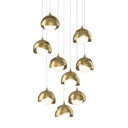 Hubbardton Forge 131105 Brooklyn 9-Light Double Shade Round Pendant - Long - Crescent Harbor