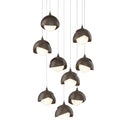 Hubbardton Forge 131105 Brooklyn 9-Light Double Shade Round Pendant - Long - Crescent Harbor