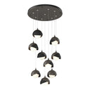 Hubbardton Forge 131105 Brooklyn 9-Light Double Shade Round Pendant - Standard - Crescent Harbor