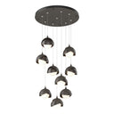 Hubbardton Forge 131105 Brooklyn 9-Light Double Shade Round Pendant - Standard - Crescent Harbor