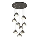 Hubbardton Forge 131105 Brooklyn 9-Light Double Shade Round Pendant - Standard - Crescent Harbor
