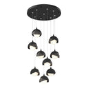 Hubbardton Forge 131105 Brooklyn 9-Light Double Shade Round Pendant - Standard - Crescent Harbor