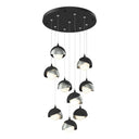 Hubbardton Forge 131105 Brooklyn 9-Light Double Shade Round Pendant - Standard - Crescent Harbor