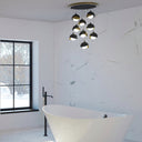 Hubbardton Forge 131105 Brooklyn 9-Light Double Shade Round Pendant - Standard - Crescent Harbor
