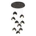 Hubbardton Forge 131105 Brooklyn 9-Light Double Shade Round Pendant - Standard - Crescent Harbor