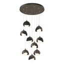 Hubbardton Forge 131105 Brooklyn 9-Light Double Shade Round Pendant - Standard - Crescent Harbor
