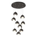 Hubbardton Forge 131105 Brooklyn 9-Light Double Shade Round Pendant - Standard - Crescent Harbor