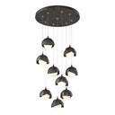 Hubbardton Forge 131105 Brooklyn 9-Light Double Shade Round Pendant - Standard - Crescent Harbor