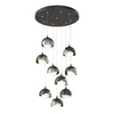 Hubbardton Forge 131105 Brooklyn 9-Light Double Shade Round Pendant - Standard - Crescent Harbor