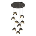 Hubbardton Forge 131105 Brooklyn 9-Light Double Shade Round Pendant - Standard - Crescent Harbor