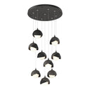 Hubbardton Forge 131105 Brooklyn 9-Light Double Shade Round Pendant - Standard - Crescent Harbor