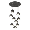 Hubbardton Forge 131105 Brooklyn 9-Light Double Shade Round Pendant - Standard - Crescent Harbor
