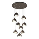 Hubbardton Forge 131105 Brooklyn 9-Light Double Shade Round Pendant - Standard - Crescent Harbor