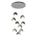 Hubbardton Forge 131105 Brooklyn 9-Light Double Shade Round Pendant - Standard - Crescent Harbor