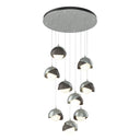 Hubbardton Forge 131105 Brooklyn 9-Light Double Shade Round Pendant - Standard - Crescent Harbor