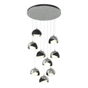 Hubbardton Forge 131105 Brooklyn 9-Light Double Shade Round Pendant - Standard - Crescent Harbor