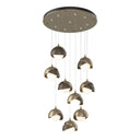 Hubbardton Forge 131105 Brooklyn 9-Light Double Shade Round Pendant - Standard - Crescent Harbor