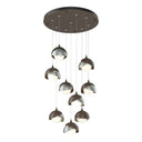Hubbardton Forge 131105 Brooklyn 9-Light Double Shade Round Pendant - Standard - Crescent Harbor