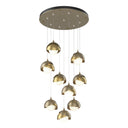Hubbardton Forge 131105 Brooklyn 9-Light Double Shade Round Pendant - Standard - Crescent Harbor