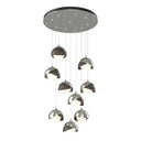 Hubbardton Forge 131105 Brooklyn 9-Light Double Shade Round Pendant - Standard - Crescent Harbor