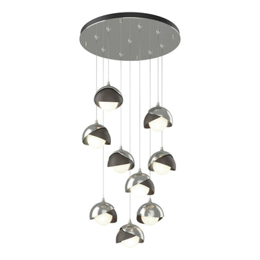 Hubbardton Forge 131105 Brooklyn 9-Light Double Shade Round Pendant - Standard - Crescent Harbor