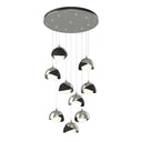 Hubbardton Forge 131105 Brooklyn 9-Light Double Shade Round Pendant - Standard - Crescent Harbor