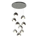 Hubbardton Forge 131105 Brooklyn 9-Light Double Shade Round Pendant - Standard - Crescent Harbor
