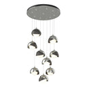 Hubbardton Forge 131105 Brooklyn 9-Light Double Shade Round Pendant - Standard - Crescent Harbor