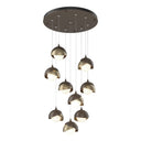 Hubbardton Forge 131105 Brooklyn 9-Light Double Shade Round Pendant - Standard - Crescent Harbor