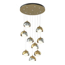 Hubbardton Forge 131105 Brooklyn 9-Light Double Shade Round Pendant - Standard - Crescent Harbor