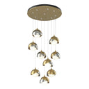Hubbardton Forge 131105 Brooklyn 9-Light Double Shade Round Pendant - Standard - Crescent Harbor