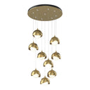 Hubbardton Forge 131105 Brooklyn 9-Light Double Shade Round Pendant - Standard - Crescent Harbor