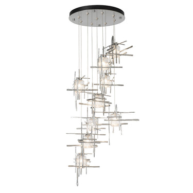 Hubbardton Forge 131107 Tura 9-Light Seeded Glass Round Pendant 15