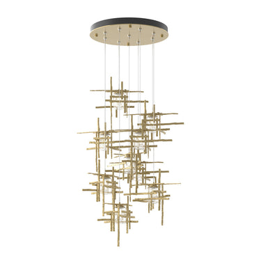 Hubbardton Forge 131107 Tura 9-Light Seeded Glass Round Pendant 17