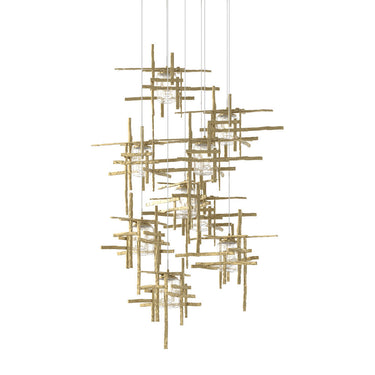 Hubbardton Forge 131107 Tura 9-Light Seeded Glass Round Pendant 18