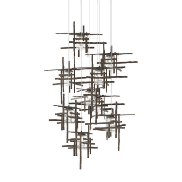 Hubbardton Forge 131107 Tura 9-Light Seeded Glass Round Pendant 2