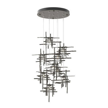Hubbardton Forge 131107 Tura 9-Light Seeded Glass Round Pendant 3